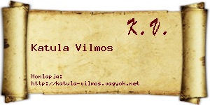 Katula Vilmos névjegykártya